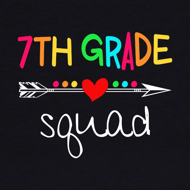 7th Grade Squad Seventh Teacher Student Team Back To School Shirt by Alana Clothing